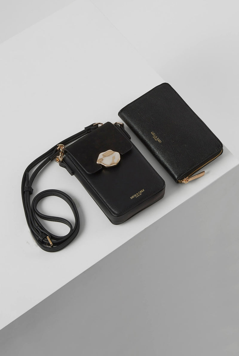 Zoe Black Phone Bag