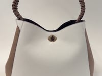 Adriana White Woven Handle Hobo