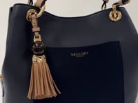 Sienna Black Hobo Tote
