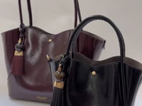 Floella Black Cherry Patent Tote