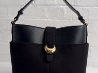 Indra Black Bucket Crossbody
