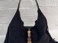 Paloma Camel Suede Fringe Shoulder Bag