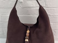 Pandora Camel Suede Hobo