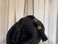 Indigo Black Oversized Clutch