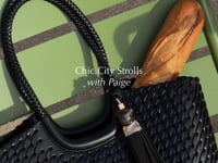 Paige Black Small Whipstitch Tote