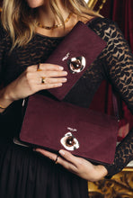 Load image into Gallery viewer, Amarie Grape Molten Turn Lock Purse
