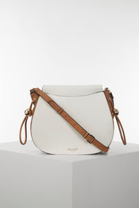 Cecily White/Camel Casual Scoop Crossbody