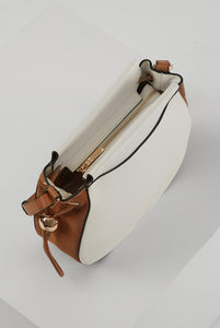Cecily White/Camel Casual Scoop Crossbody