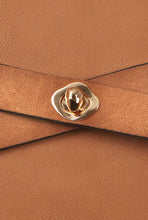 Load image into Gallery viewer, Clementine Camel Molten Turnlock Belted Tote

