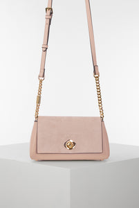 Delilah Blush Turnlock Evening Bag