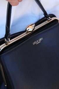 Louisa Black Frame Handbag