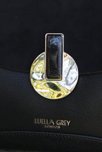 Load image into Gallery viewer, Orla Black Top Handle Molten Resin Clasp Bag
