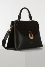 Load image into Gallery viewer, Orla Black Top Handle Molten Resin Clasp Bag
