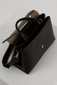 Orla Black Top Handle Molten Resin Clasp Bag