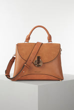 Load image into Gallery viewer, Orla Camel Top Handle Molten Resin Clasp Bag

