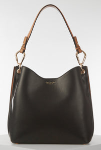 Phoebe Black/Camel Molten Chain Hobo