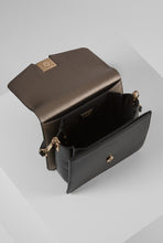Load image into Gallery viewer, Vivienne Black Molten Square Crossbody Bag
